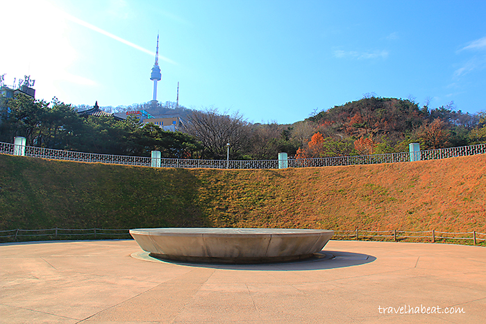 Seoul Millennium Time Capsule with the view of N Seoul Tower
