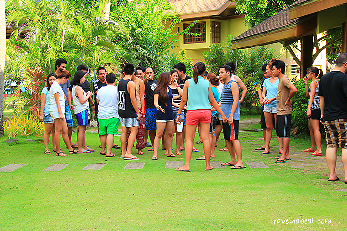 Our group playing games.