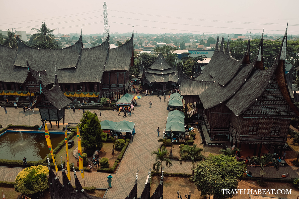 Beautiful pavilions at Taman Mini Indonesia Indah.