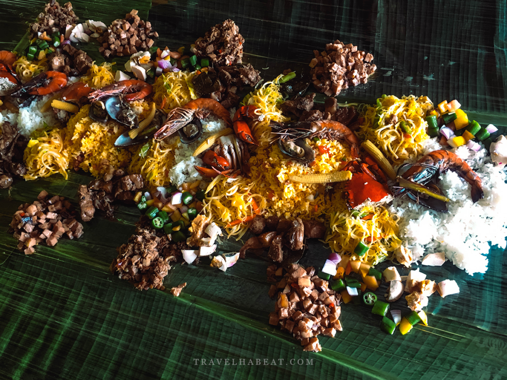 Boodle fight at lunch.
