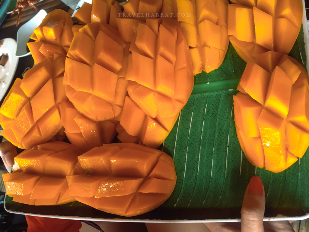 Ripe mangoes.