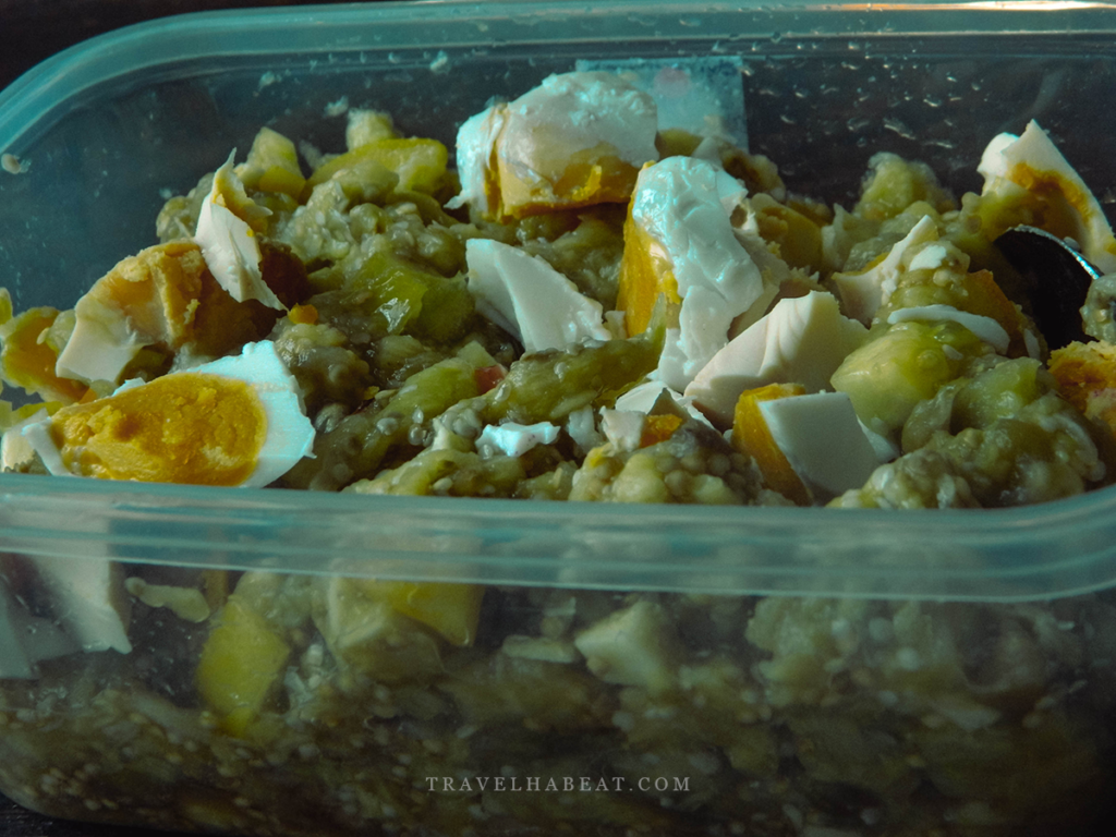 Eggplant with salted egg.