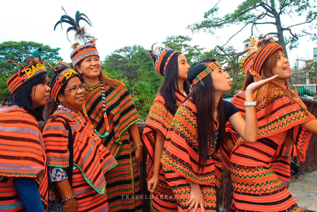 Visitors wearing Cordillera costume.