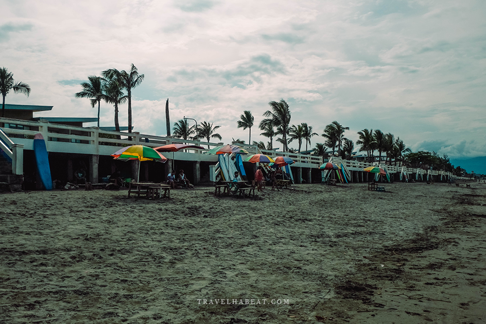 Surfing lessons offered along Sabang Beach.